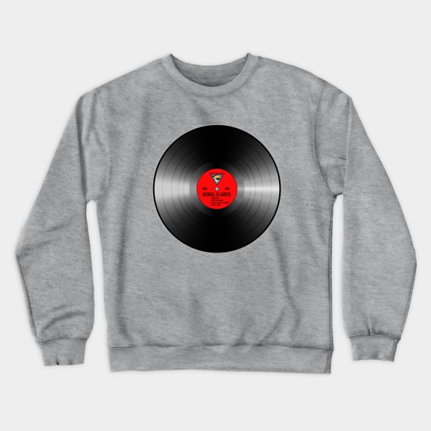 Old School Record Crewneck Sweatshirt by i4ni Studio